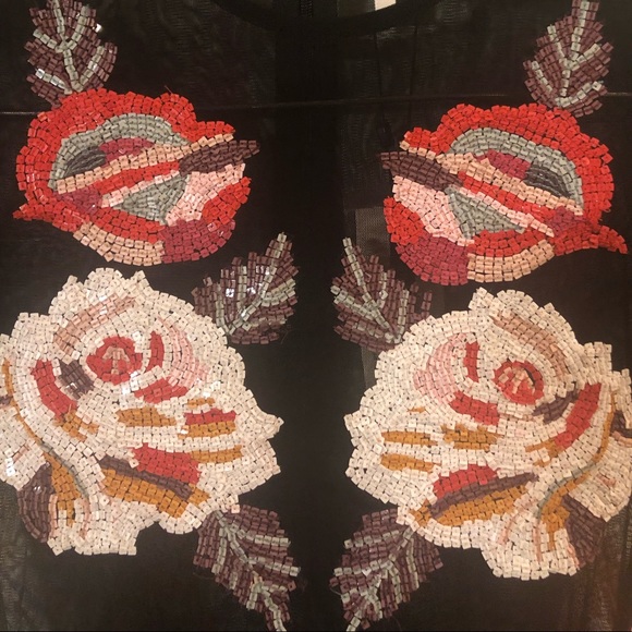 Sequined beaded floral Bodysuit - Picture 3 of 3